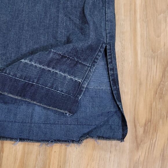 🔸️J Brand Blue Linen Blend Bacall Shirt Dress w/Pockets Small - Picture 10 of 13